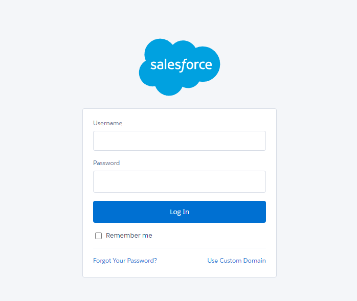 Salesforce Login Page Example