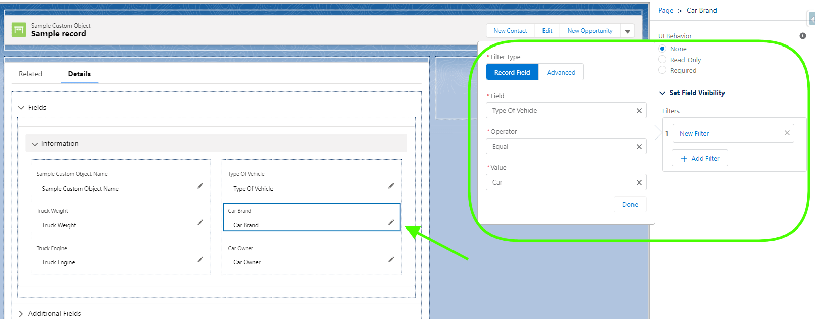 Dynamic Form Visibility Rule Example